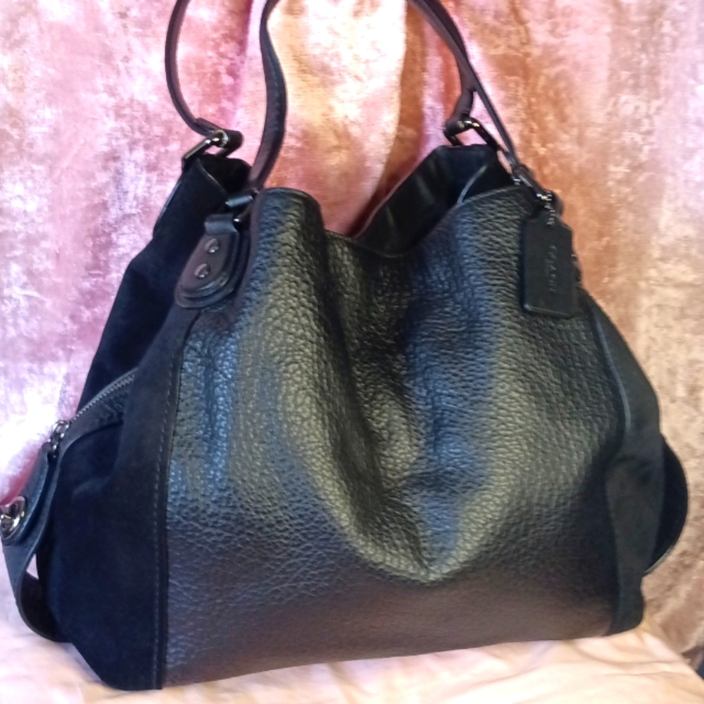Coach Black Leather Satchel
